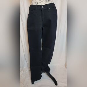 Levi's 505 Straight Leg Black Denim Jeans